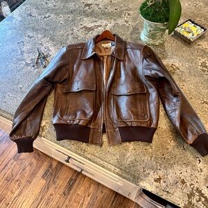 Old School Leather Bomber